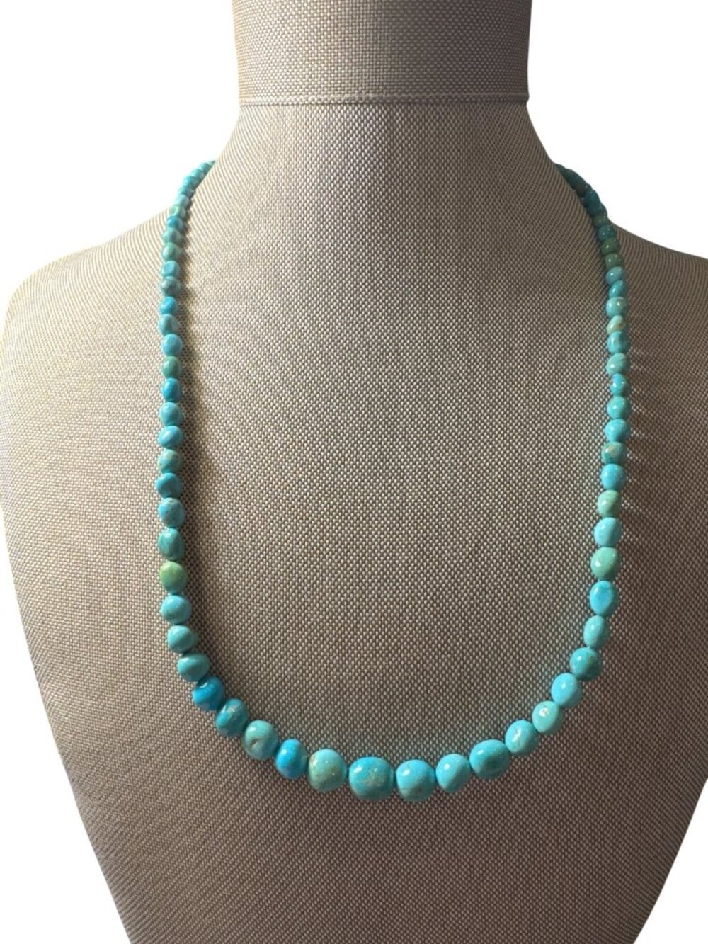 Jay King DTR 925 Sterling Silver Turquoise Graduated Bead Necklace Southwestern